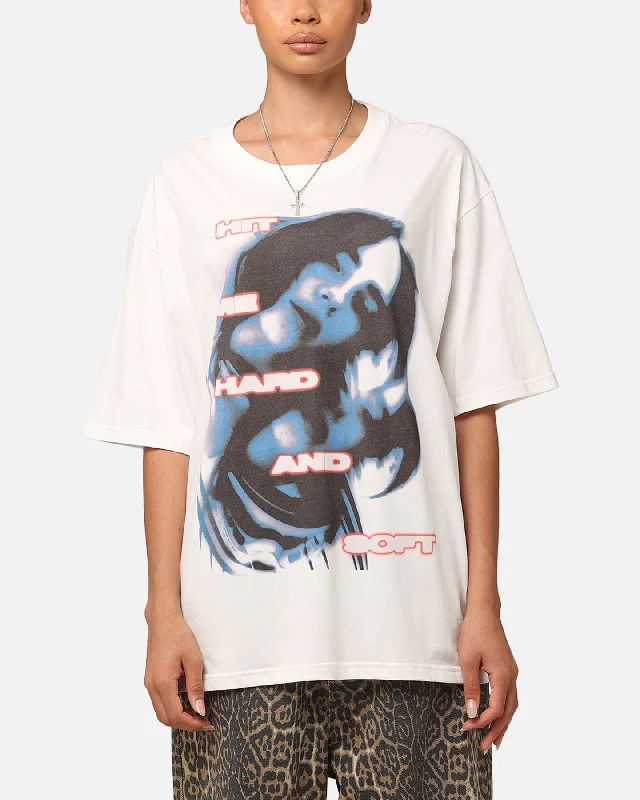 Billie Eilish Hit Me Hard And Soft Organic Cotton T-Shirt White Welt Pockets Slit Pockets