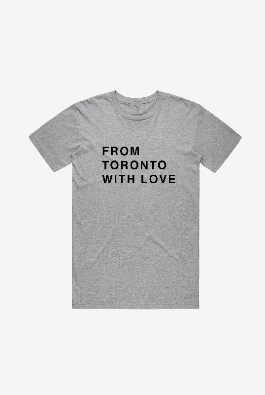 From Toronto with Love T-Shirt - Grey Hooded Caped Shawl Collar