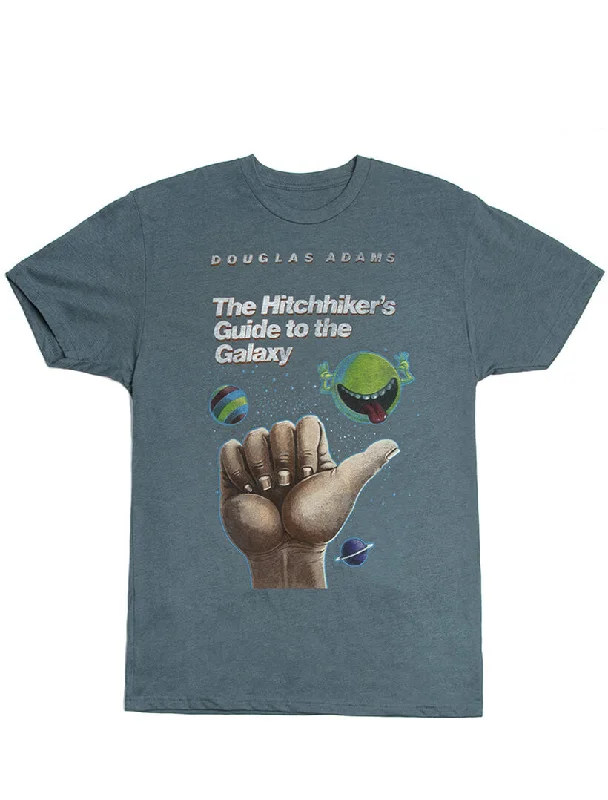 The Hitchhiker's Guide to the Galaxy Unisex (Indigo) T-Shirt Zippered Front Buttoned Front Snap Front