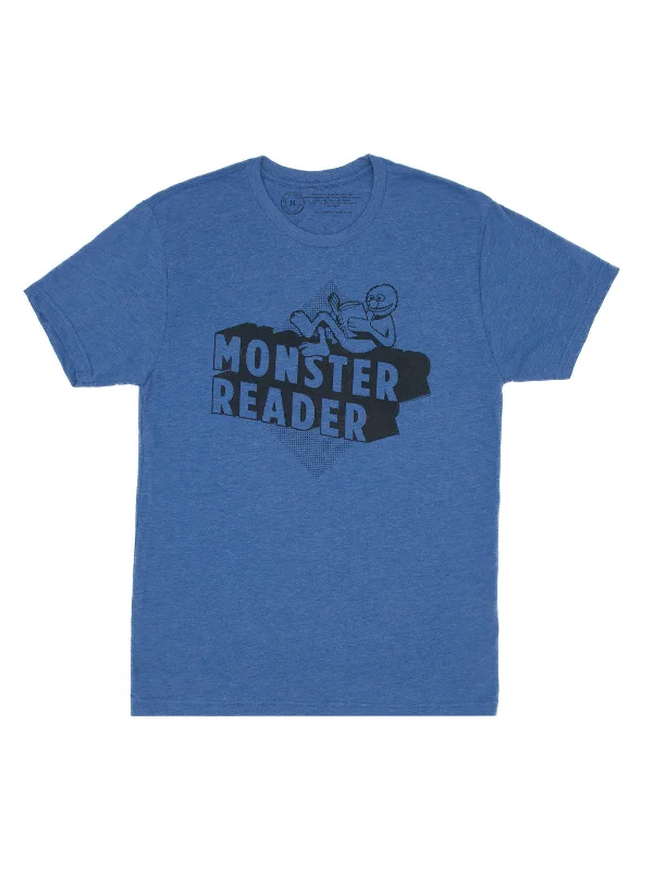 Sesame Street Grover - Monster Reader Unisex T-Shirt Mesh Blend Leather Blend Suede Blend