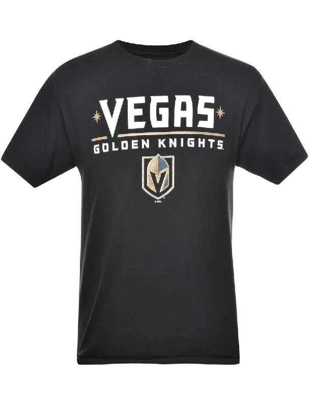 NHL Vegas Golden Knights Printed T-shirt - M Houndstooth Herringbone Solid