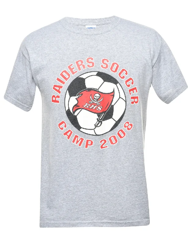 Raiders Soccer Printed T-shirt - M Lace Blend Ribbed Blend Corduroy Blend