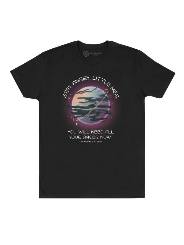 Stay Angry, Little Meg - A Wrinkle in Time Unisex T-Shirt Silk Blend Satin Velvet