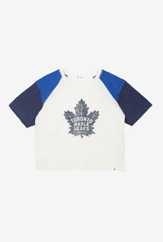 Toronto Maple Leafs Gia Cropped T-Shirt Print Jacquard Patchwork