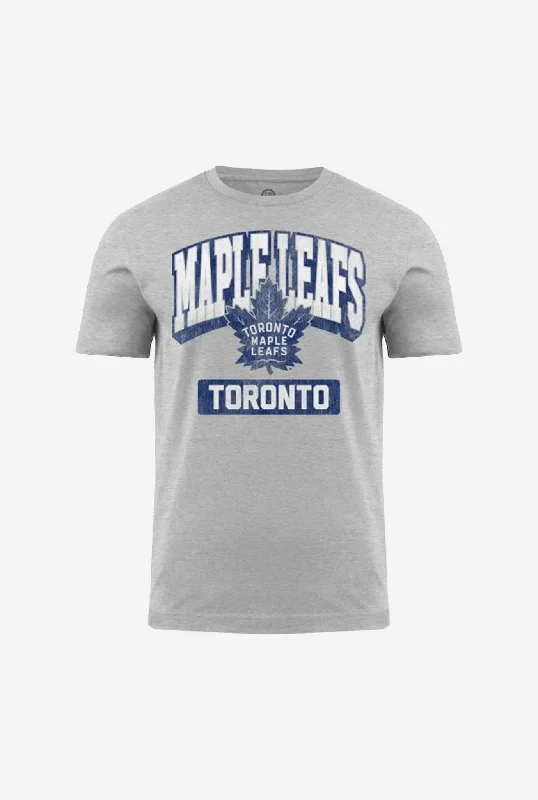 Toronto Maple Leafs Hudson T-Shirt - Grey Sequined Glittery Shiny