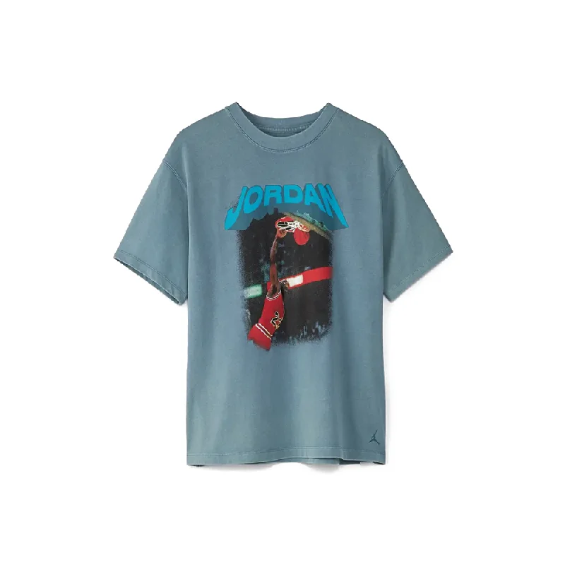 W Jordan (Her)itage Graphic T-Shirt 'Ozone Blue' Polka Dot Checkered Tartan