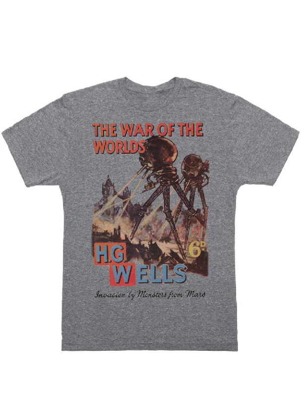 The War of the Worlds Unisex T-Shirt Notch Collar Peter Pan Collar Cowl Neck