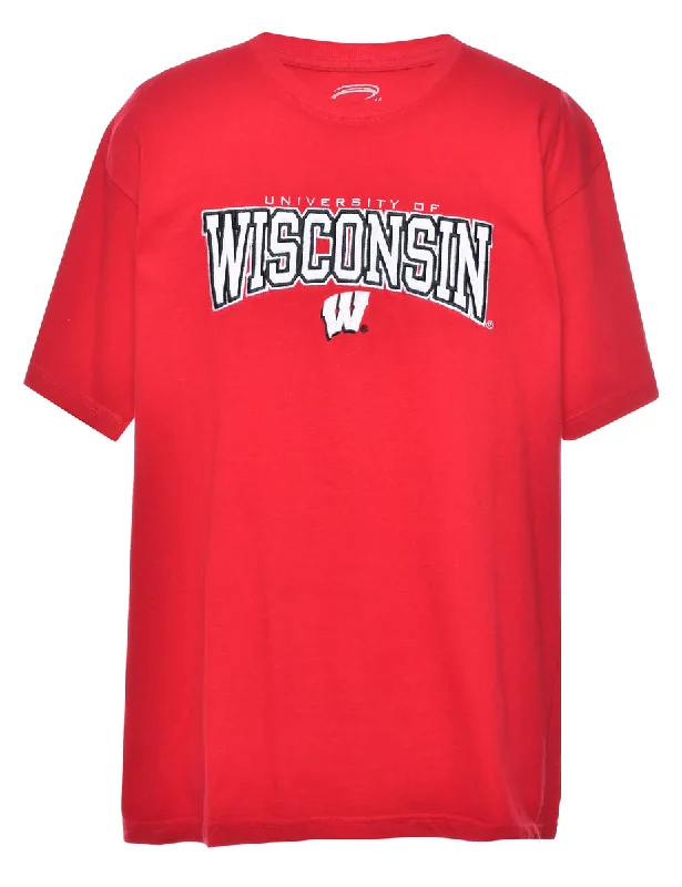 Wisconsin Printed T-shirt - L Fitted T-Shirt Seamless Stretchy