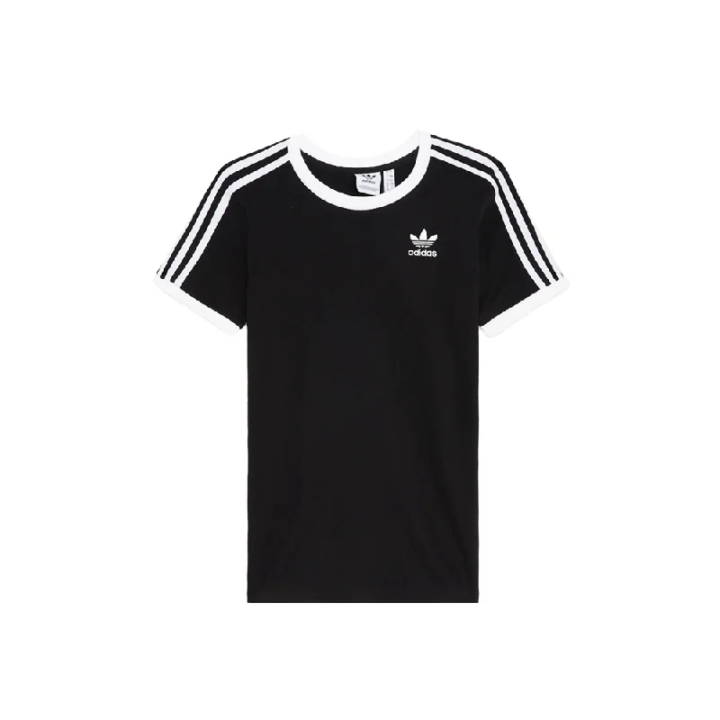 Wmns Adicolor Classics 3-Stripes Tee 'Black' Silk Blend Satin Velvet