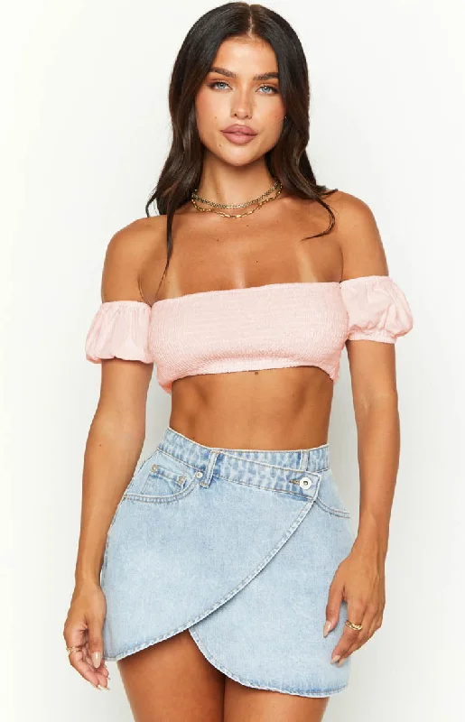 Molly Pink Crop Top Hooded Caped Shawl Collar