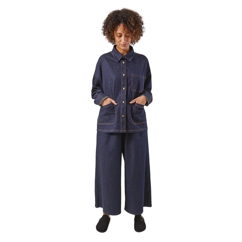 Armelle Trousers in Denim Chambray Trousers Essential Wardrobe