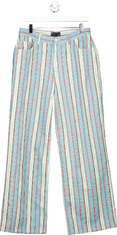 ASOS Multicolour Striped Trousers UK 12 Trousers Versatile Stylish