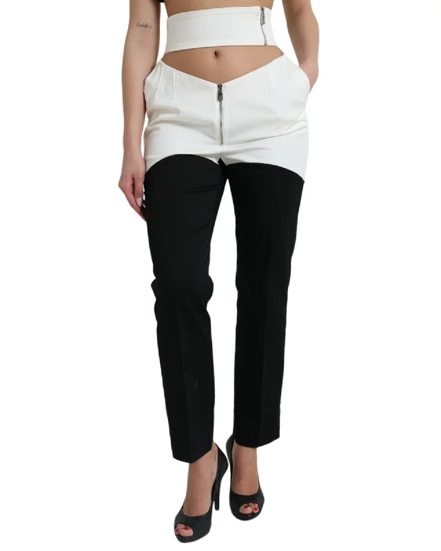 Dolce & Gabbana  Cut Out Trousers BlackWhite Trousers Leisure Comfortable