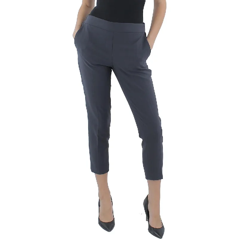 Womens Slim Leg Polyester Trouser Pants Trousers Pleated Formal