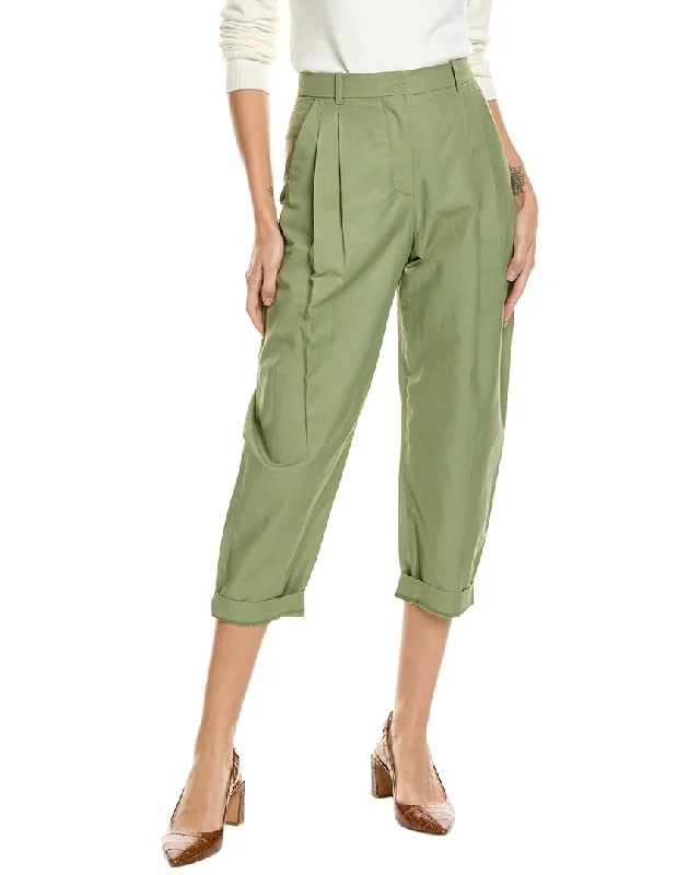 Stella Mccartney Linen-Blend Trouser Trousers Silk Elegant