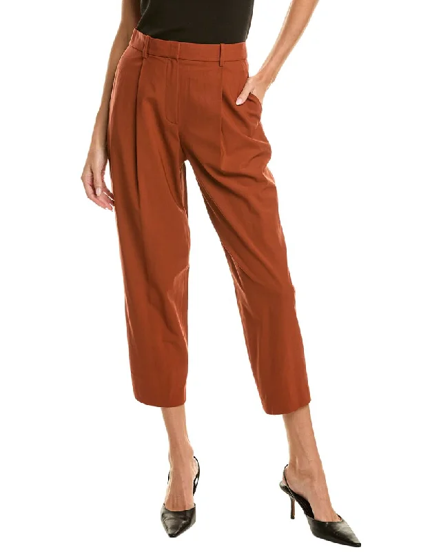 Theory Carrot Wool-Blend Trouser Trousers Travel Practical