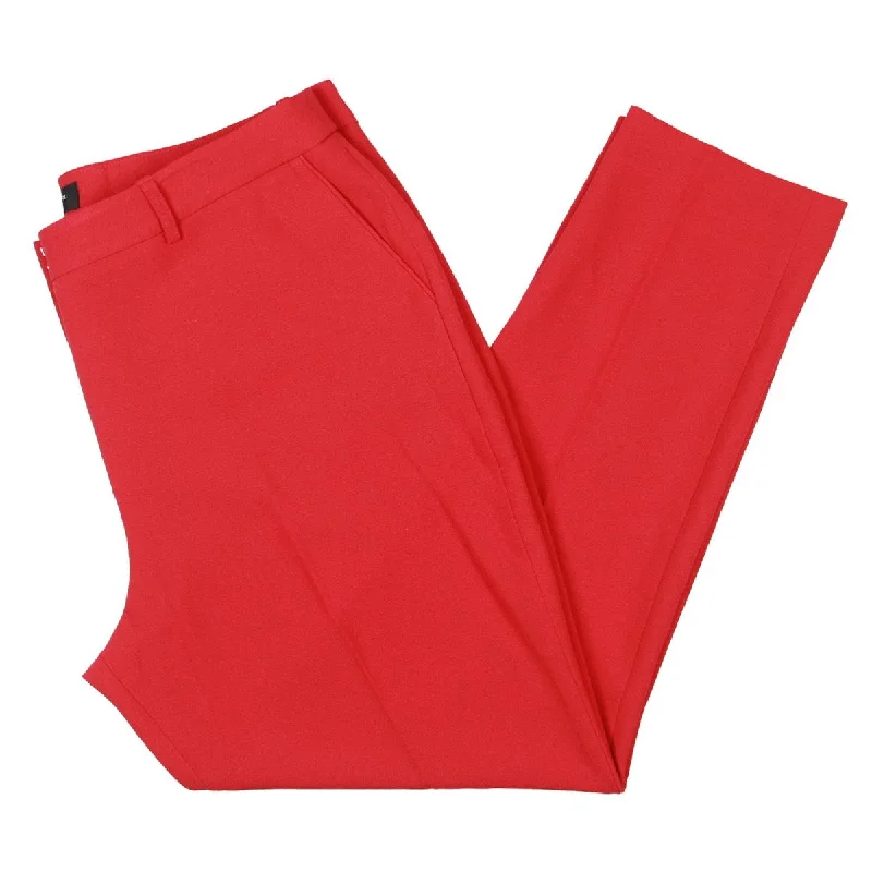 Womens High Rise Straight Leg Trouser Pants Trousers Evening Elegant