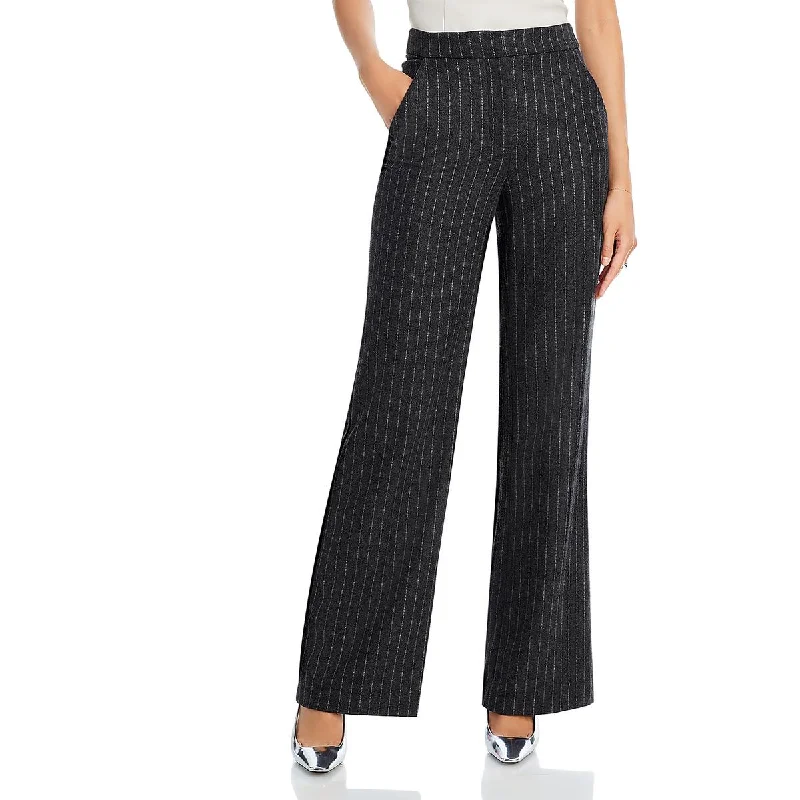 Womens Pin Strip Wool Trouser Pants Trousers practical easy-care