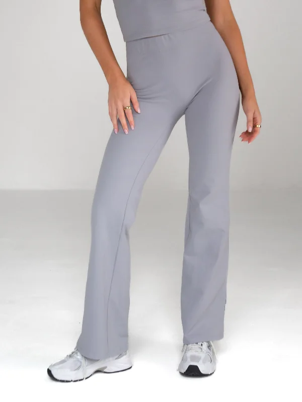 Alessia Flared Trousers - Pale Lilac Trousers Leisure Comfortable