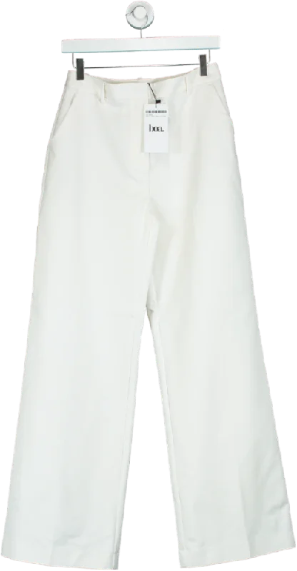 boa. Cream Formal Straight Leg Trousers UK S Trousers stylish elegant