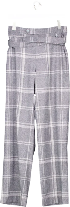 Marissa Webb Grey Artie Plaid Wrap Strap Trousers  BNWT UK 6 Trousers practical durable