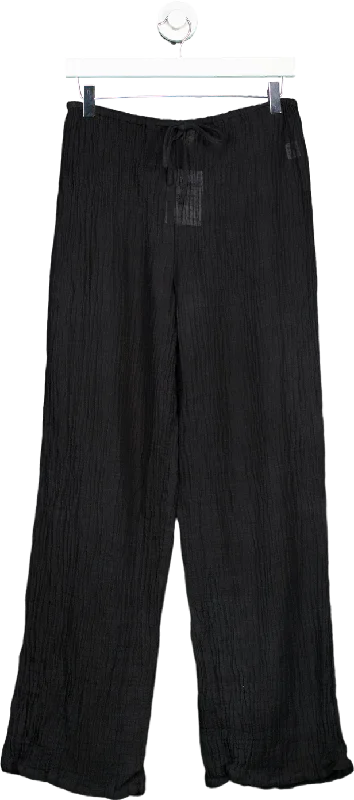 Monday Black Linen Trousers US S Trousers Recommended Stylist