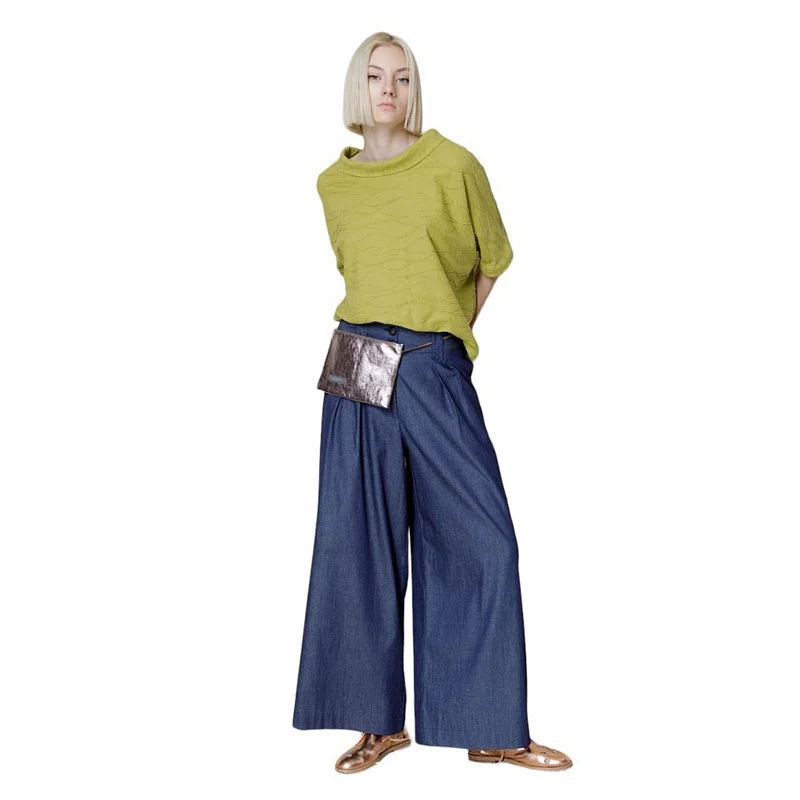 Neirami Trousers Chambray Blue Trousers practical durable