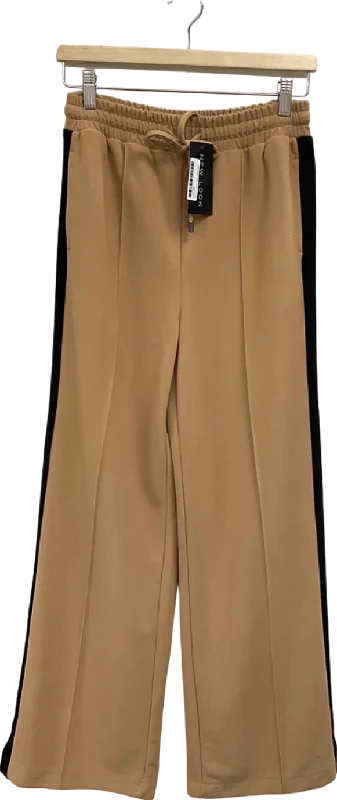 New Look Brown Wide Leg Trousers UK 6 Trousers Lace Delicate