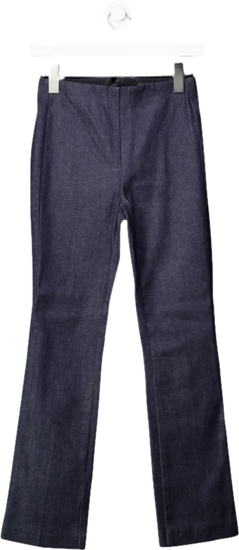 rag and bone Blue Cotton Blend Trousers UK XXS Trousers Denim Distressed