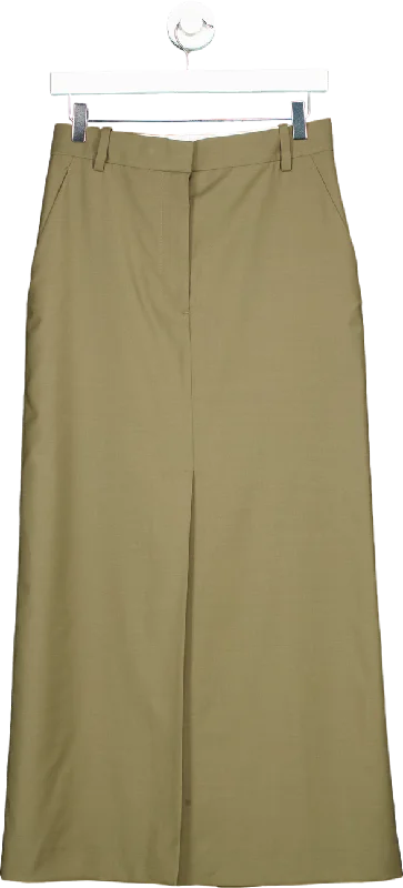 Tom James Olive Green Wide Leg Trousers UK 10 Trousers Palazzo Wide Leg