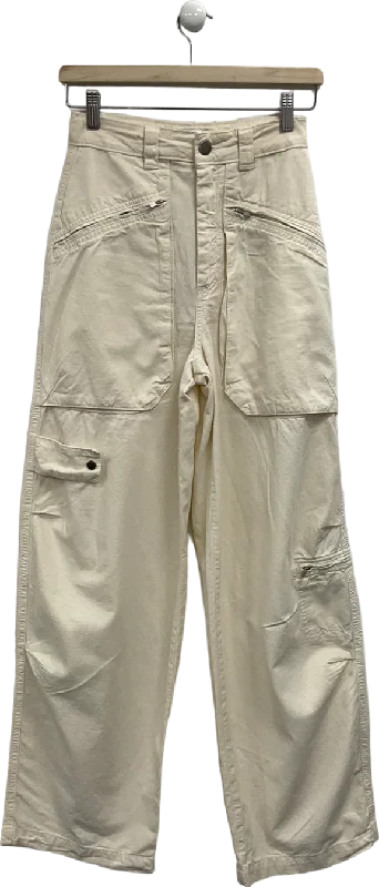 ZARA Beige Cargo Trousers UK 4 Trousers luxurious high-end