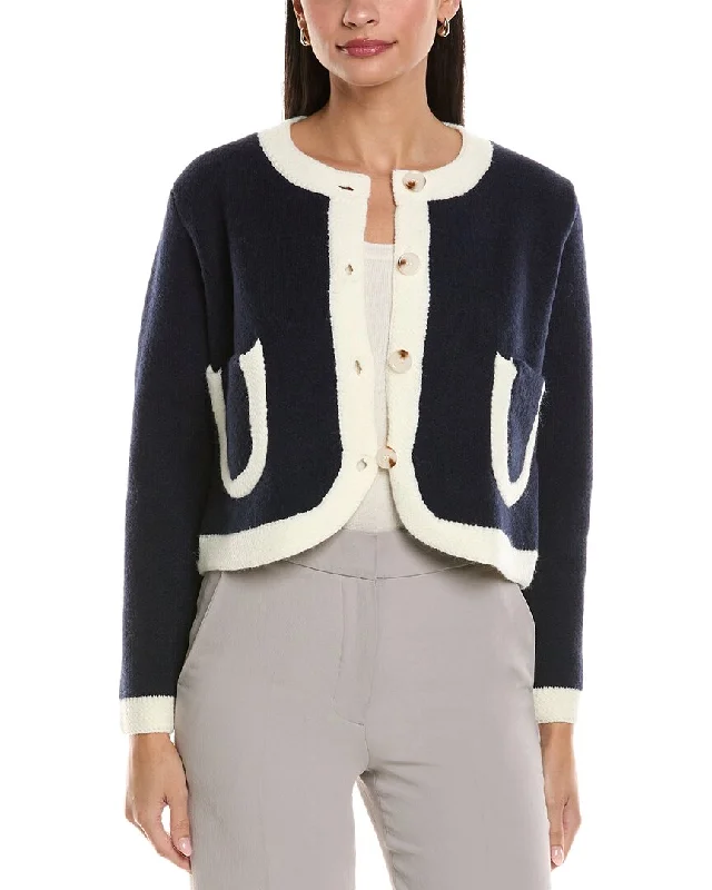 ANNA KAY Fernande Cashmere-Blend Cardigan Collared Crew Neck Turtle Neck