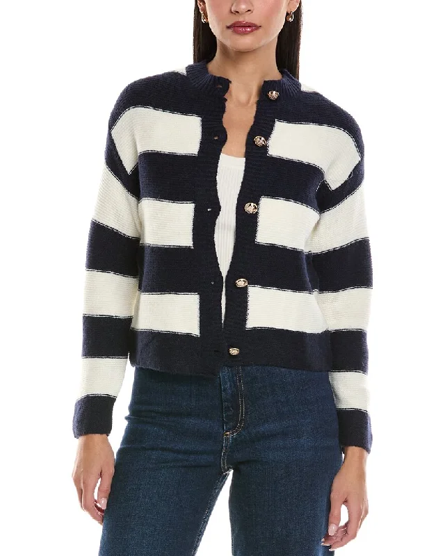 ANNA KAY Sailor Cashmere-Blend Cardigan Beaded Cardigan Sequined Faux Fur