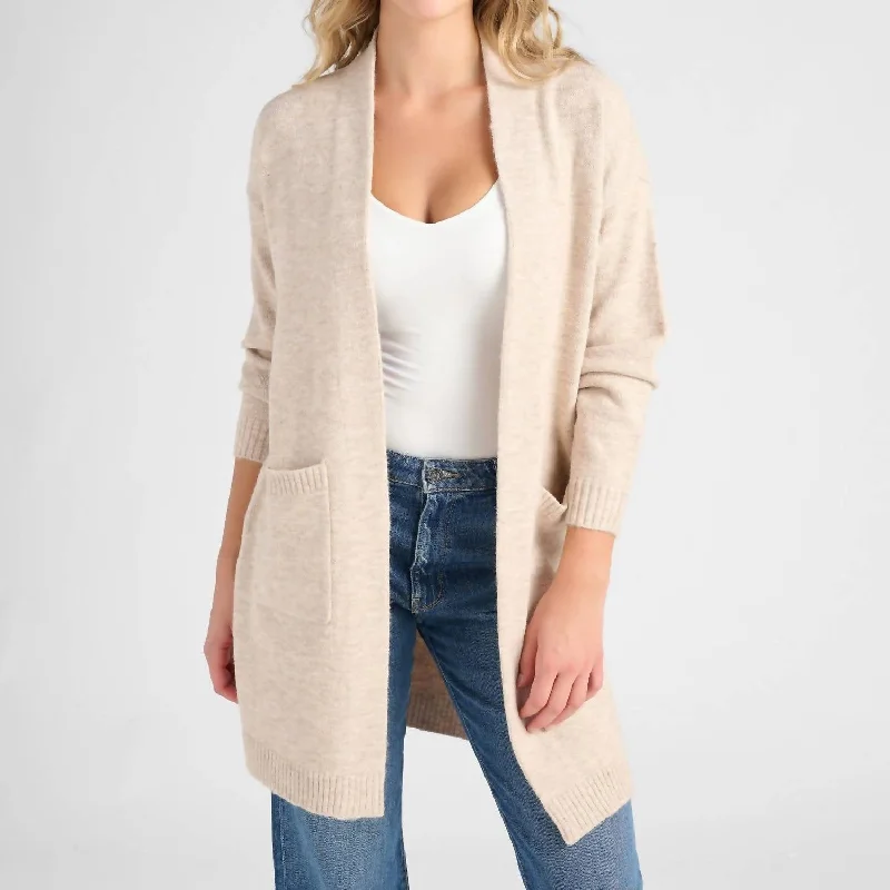 Avani Cardigan In Oatmeal Casual Formal Business