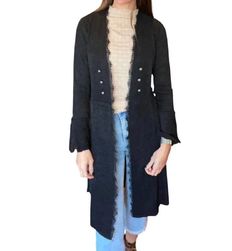 Beatrice Cardigan In Black Button Cardigan Zip Cardigan Pullover Cardigan