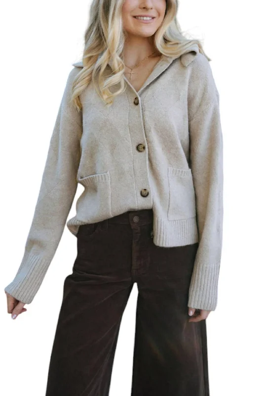 Delphine Cardigan In Moonstruck Fitted Loose Oversized