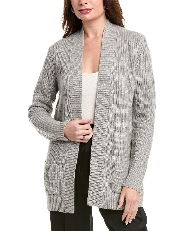 Michael Kors Collection Cashmere Shaker Cardigan Oversized Loose Flowy