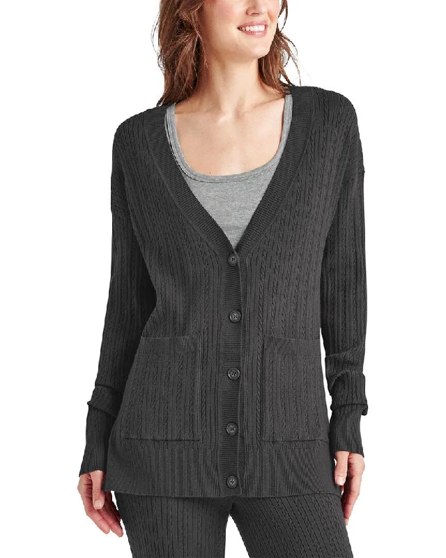 Splendid Veronica Cable Cardigan Fitted Slim Tailored